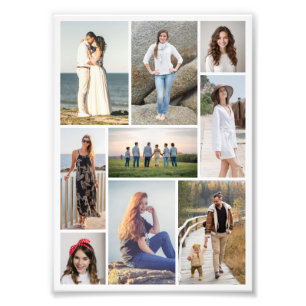 Maak Je Eigen Fotovergroting met 9 Foto's Collage Foto Afdruk