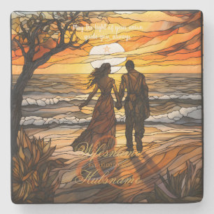 Maak Je Eigen Gebrandschilderde Handfast Koppel Stenen Onderzetter