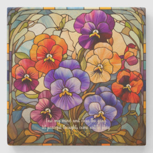 Maak Je Eigen Gebrandschilderde Kleurrijke Viooltj Stenen Onderzetter