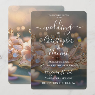 Maak Je Eigen Gejewelde Bloemen Bruiloft Kaart