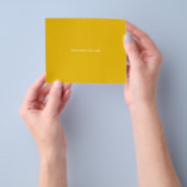 Maak je eigen gele aangepaste ontwerp flyer (Hand)