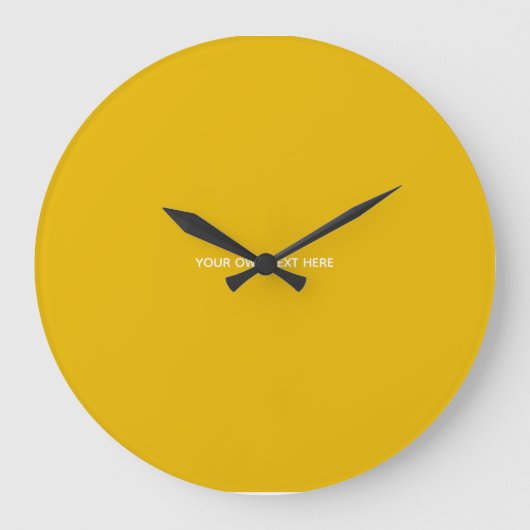 Maak je eigen gele aangepaste ontwerp grote klok (Voorkant)