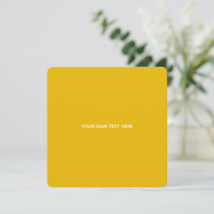 Maak Je Eigen Gele Aangepaste Ontwerp Kaart