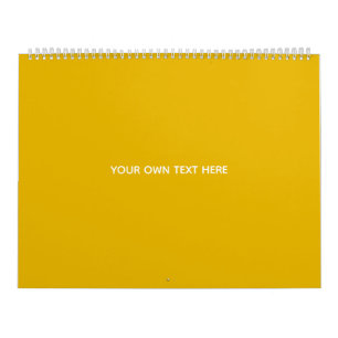 Maak je eigen gele aangepaste ontwerp kalender