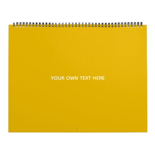 Maak je eigen gele aangepaste ontwerp kalender (Hoes)