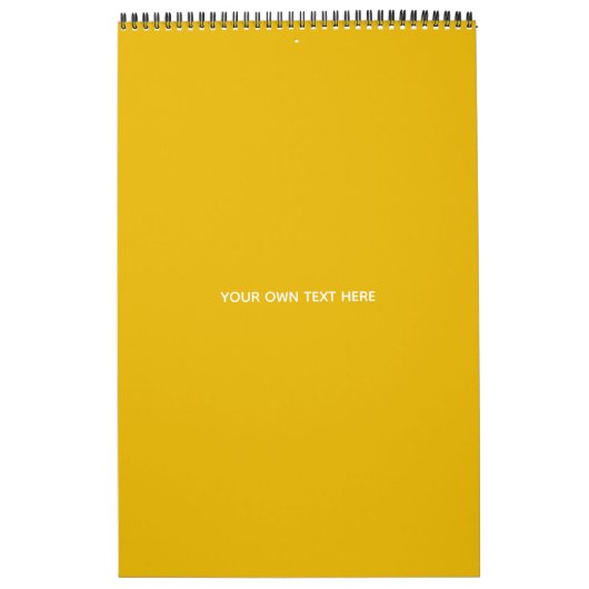 Maak je eigen gele aangepaste ontwerp kalender (Hoes)