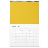 Maak je eigen gele aangepaste ontwerp kalender (Feb 2027)