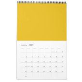 Maak je eigen gele aangepaste ontwerp kalender (Jan 2027)