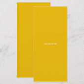 Maak Je Eigen Gele Aangepaste Ontwerp Menu (Voorkant / Achterkant)