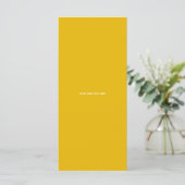 Maak Je Eigen Gele Aangepaste Ontwerp Menu (Staand voorkant)