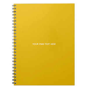 Maak je eigen gele aangepaste ontwerp notitieboek