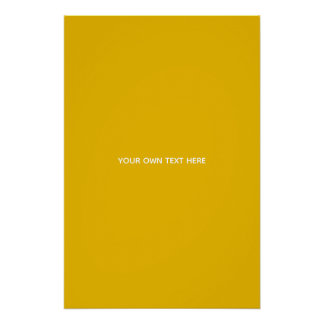 Maak je eigen gele aangepaste ontwerp perfect poster