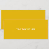 Maak Je Eigen Gele Aangepaste Ontwerp Programma (Voorkant / Achterkant)