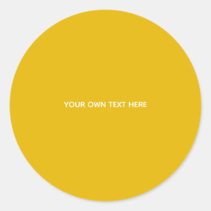 Maak je eigen gele aangepaste ontwerp ronde sticker