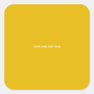 Maak je eigen gele aangepaste ontwerp vierkante sticker