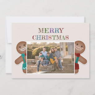 Maak Je Eigen Gemberkoek Familie Kerst Foto Feestdagenkaart