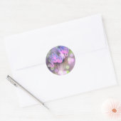 Maak je eigen gepersonaliseerde Bokeh lente bloeme Ronde Sticker (Envelop)