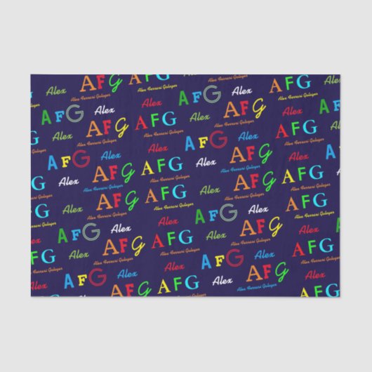 Maak je eigen gepersonaliseerde en kleurrijke tissuepapier (Voorkant)