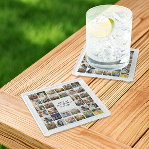 Maak Je Eigen Gepersonaliseerde Fotocollage Glazen Onderzetter