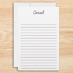 Maak je eigen gepersonaliseerde gelinieerde briefpapier