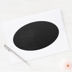 Maak Je Eigen Gepersonaliseerde Zwarte Ovale Sticker
