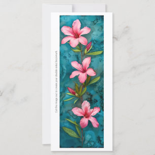 Maak Je Eigen Geschilderde Roze Hibiscus Boekmerk