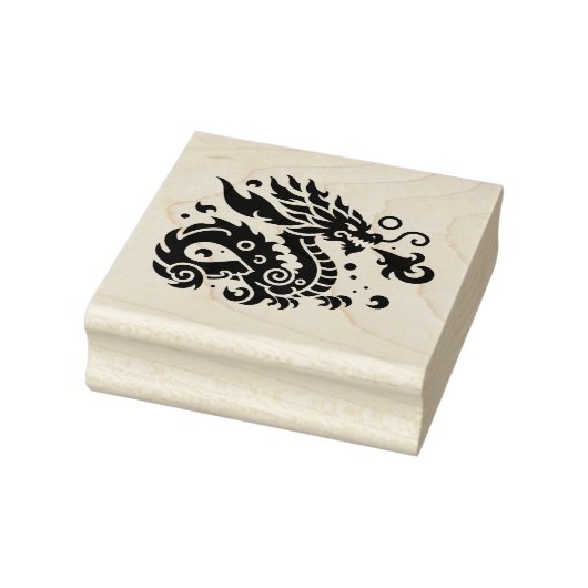 Maak Je Eigen Gesjabloneerde Vuurdraak Embleem Rubberstempel (Stempel)