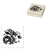 Maak Je Eigen Gesjabloneerde Vuurdraak Embleem Rubberstempel (Gestempeld)