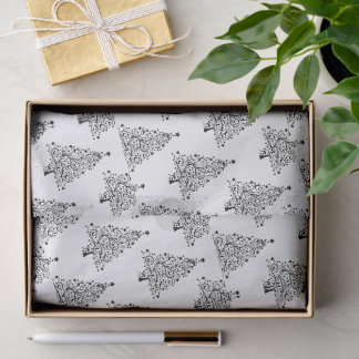 Maak Je Eigen Gestileerde Zwarte Kerstbomen Tissuepapier