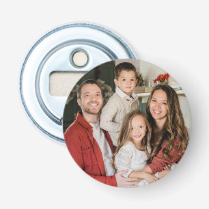 Maak Je Eigen Gezinsherinneringsfoto Button Flesopener