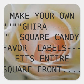 MAAK JE EIGEN GHIRA----SNOEP VIERKANTE LABELS