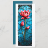 Maak je eigen glas-in-lood roze lotus bladwijzer (Voorkant / Achterkant)