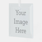 Glazen vierkant ornament (Voorkant links)