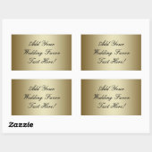 Maak je eigen Gold Wedding Favor Rechthoekige Sticker (Vel)