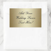 Maak je eigen Gold Wedding Favor Rechthoekige Sticker (Tas)