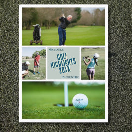 Maak je eigen golf hoogtepunten foto post briefkaart