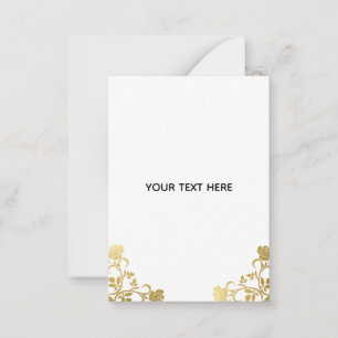 Maak je eigen gouden elegant notitiekaartje