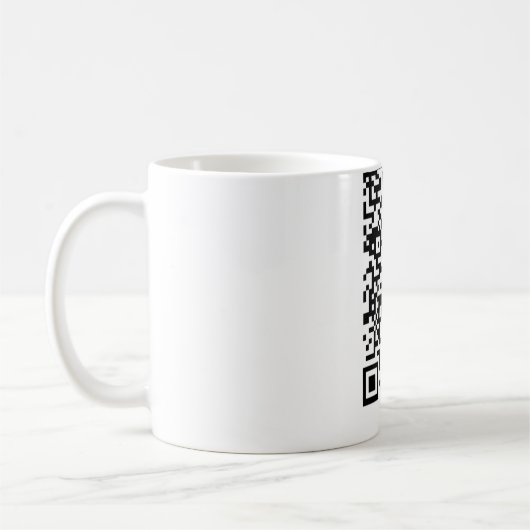 Maak Je Eigen Grappige QR Code Koffiemok Cadeau (Links)