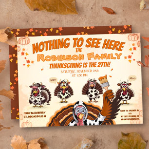 Maak Je Eigen Grappige Slogan Thanksgiving Kalkoen Feestdagenkaart
