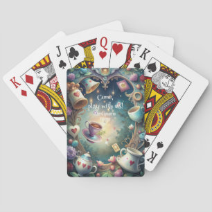 Maak je eigen grillige theepartij pokerkaarten