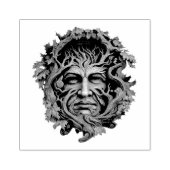 Maak je eigen groene eikeman 	rubberstempel (Afrduk)