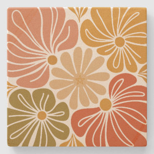 Maak Je Eigen Groovy Retro Gerbera Bloemen Stenen Onderzetter