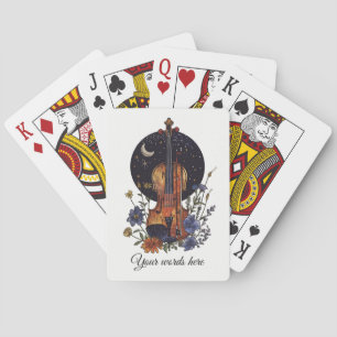 Maak je eigen halvemaanlied op viool pokerkaarten