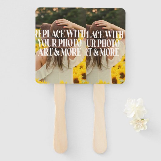 Maak je eigen hand vrij handwaaier (Voorkant en achterkant)