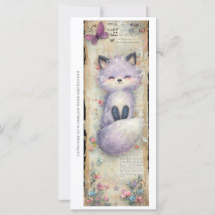 Maak je eigen Happy Purple Fox-bladwijzerkaart