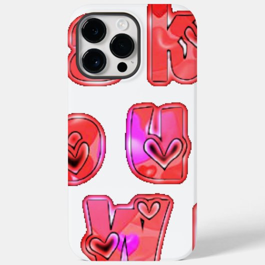 Maak je eigen hart Art Print Design Case-Mate iPhone Case (Achterkant)