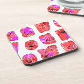 Maak je eigen hart Art Print Design Drankjes Onderzetter (Linkerzijde)