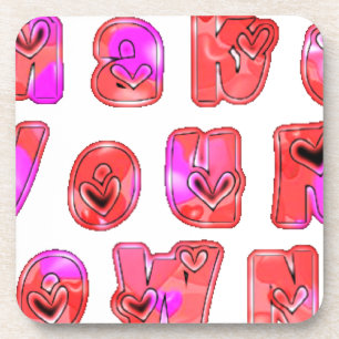 Maak je eigen hart Art Print Design Drankjes Onderzetter