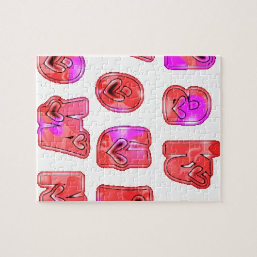 Maak je eigen hart Art Print Design Legpuzzel (Horizontaal)