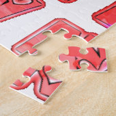 Maak je eigen hart Art Print Design Legpuzzel (Zijkant)